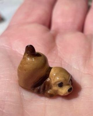 Set 4 cani miniatura marroni Scala 1:24