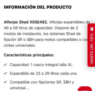 Alforjas SHAD E48.