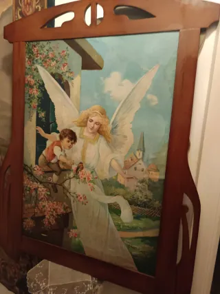 Muy antigua gran cromo litografía circa 1900