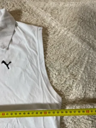 Polo sin mangas Puma blanco