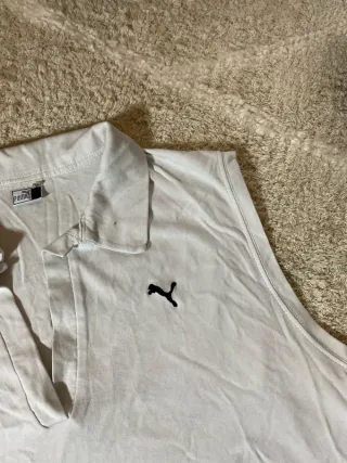 Polo sin mangas Puma blanco