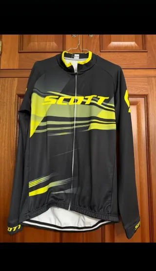 Culotte ciclismo invierno Scott negro/amarillo