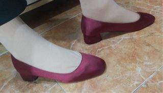 Sandalias tacón rojas