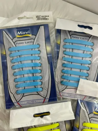 Cordones Movi Elásticos Azul y Amarillo