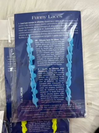 Cordones Movi Elásticos Azul y Amarillo