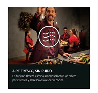 Campana extractora isla AEG negra