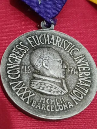 Medallas Papa Pío XII años 40 y 50,s