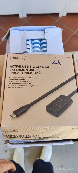Cavo USB-C DIGITUS 10m Attivo USB 3.2 Gen1