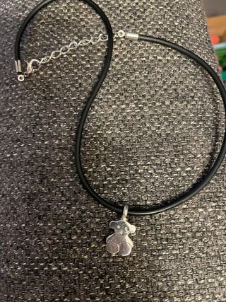 Collar Tous Oso Plata y Caucho