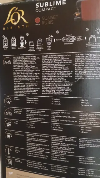 Cafetera L'OR Barista Sublime Compact