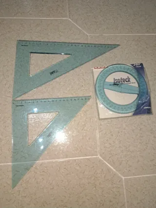 Set scuola righe e goniometro