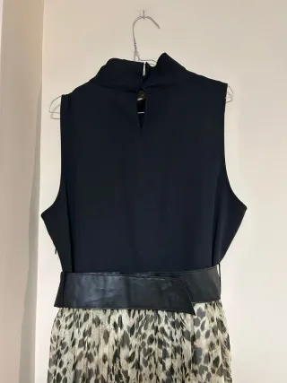 Vestido largo estampado animal print zara