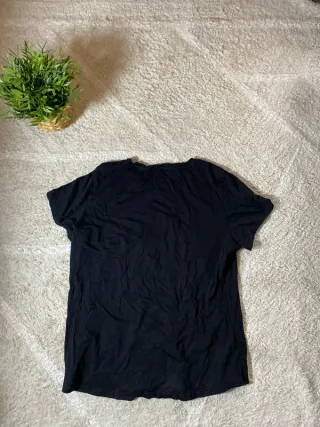 Camiseta Puma Negra Logo Blanco Talla XL