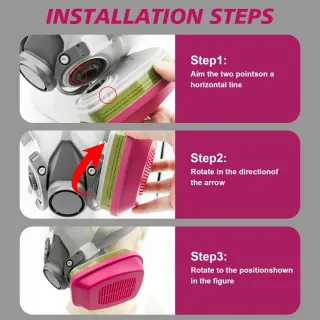 Maschera Antipolvere con filtri e occhiali!