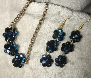 Conjunto Joyería Create Your Style Negro/Azul