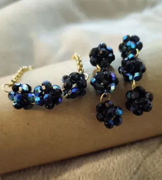 Conjunto Joyería Create Your Style Negro/Azul