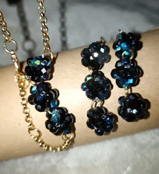 Conjunto Joyería Create Your Style Negro/Azul