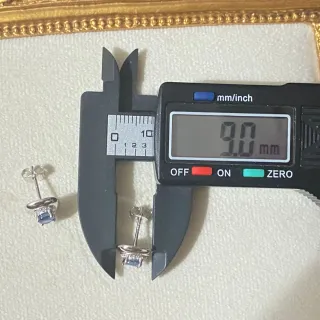 Pendientes Plata Zafiro Natural