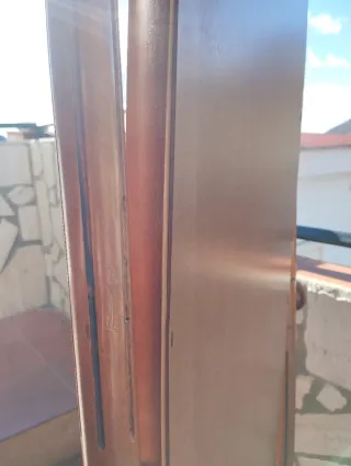 Espejo vintage de pie de madera