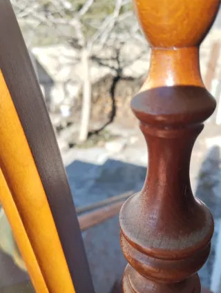 Espejo vintage de pie de madera