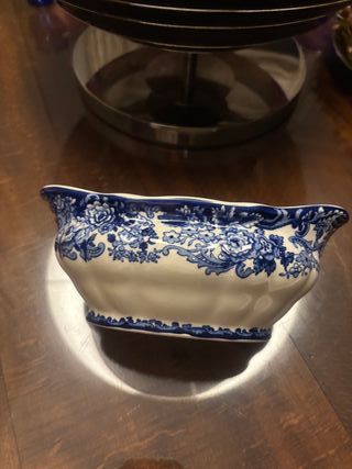 Salsera La Cartuja de Sevilla Azul y Blanca