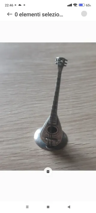 Miniatura strumento musicale argento 800