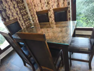Conjunto muebles de salón madera maciza.