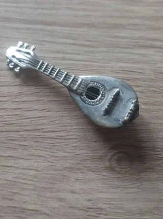 Miniatura mandolina argento 800 vintage