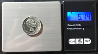 Medalla Plata Ley 25 Pesetas Alfonso XII + Regalo