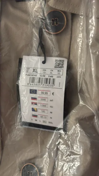 Gabardina Corte Fiel Beige