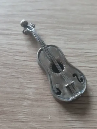 Miniatura violino argento vintage