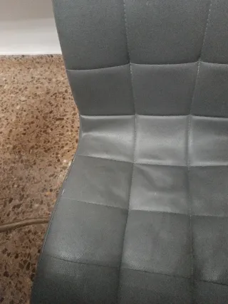 4 Sillas Grises Piel Sintética