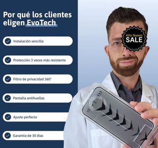 Protector Pantalla EvoTech 3 en 1 iPhone 16 Pro/17