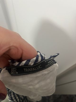 Vestido cuadros vichy azul escote espalda