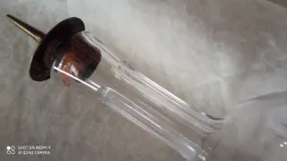 Botella de cristal antigua colección