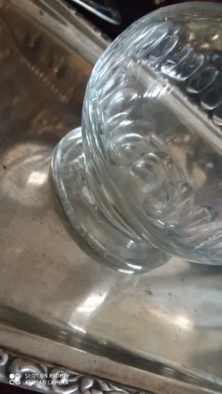 Botella de cristal antigua colección