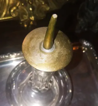 Botella de cristal antigua colección