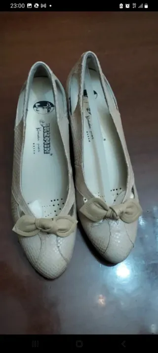 Zapatos Jazmin Kuida Pies Piel Beige