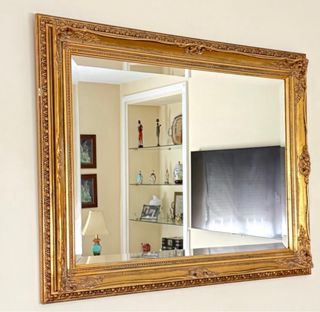 Espejo Marco Dorado Antiguo Biselado