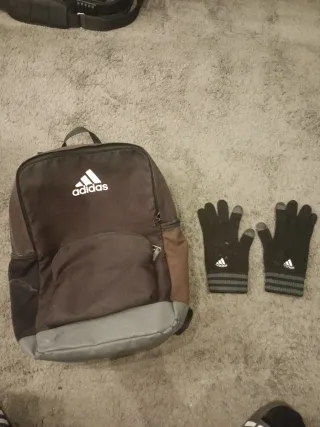 Mochila Adidas Marrón y Gris + Regalo