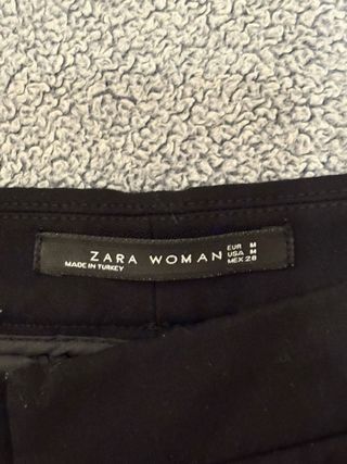 Pantalon recto zara negro / m