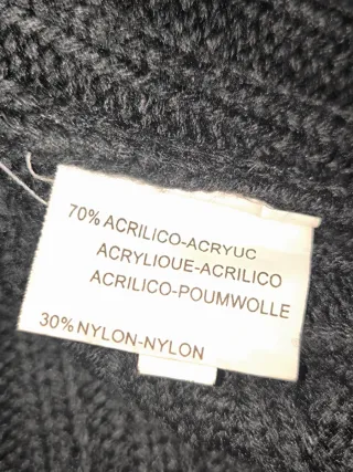 Jersey Poncho Mujer Talla M/L Negro