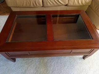 Mesa de centro madera y cristal