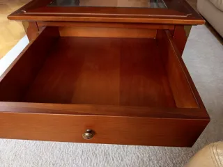 Mesa de centro madera y cristal