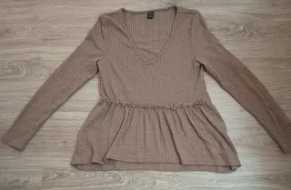 Blusa mujer manga larga peplum