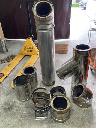 Caldera leña BaxiRoca P30 con Chimenea