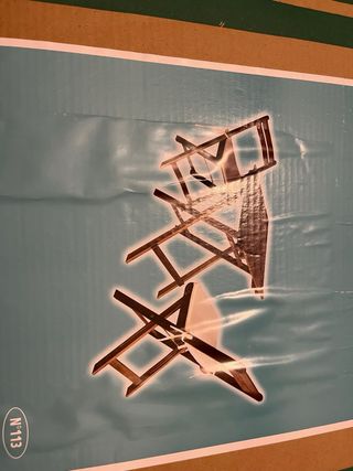 Conjunto mesa y 2 sillas plegables madera