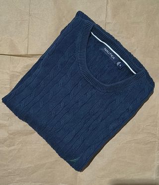 Jersey Náutica Cable Knit Azul Talla L