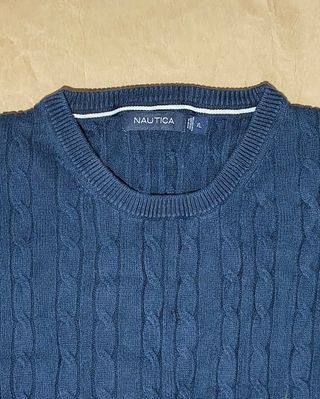 Jersey Náutica Cable Knit Azul Talla L