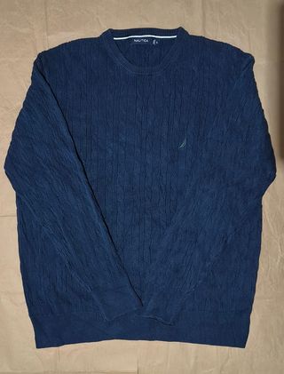 Jersey Náutica Cable Knit Azul Talla L
